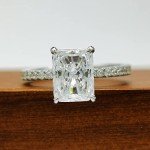 Radiant 2 Carat Cubic Zirconia Engagement Ring