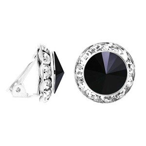 Swarovski Jet Black Clip-On Statement Earrings