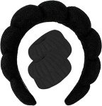 Headband and Wrist Towel Set for Skincare