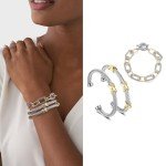 3-Piece Twisted Cable Bracelet Set for Women