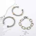 3-Piece Twisted Cable Bracelet Set for Women
