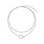 S925 Silver Double Layer Infinity Circle Choker