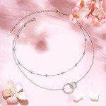 S925 Silver Double Layer Infinity Circle Choker