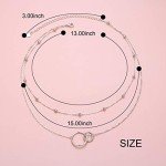 S925 Silver Double Layer Infinity Circle Choker