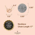 Interlock Circles Rose Gold Necklace for Women
