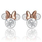Minnie Mouse April Birthstone Stud Earrings for Women
