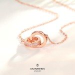 Interlock Circles Rose Gold Necklace for Women