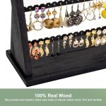 Rustic Wood Earring Holder Organizer with 270 Slots