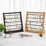 Rustic Wood Earring Holder Organizer with 270 Slots