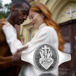 Sterling Silver Flaming Sacred Heart Signet Ring