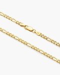 JAXXON 14k Gold Flat Figaro Chain Necklace - 22”