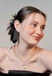 Rose Gold Heart Pendant Toggle Chain Necklace
