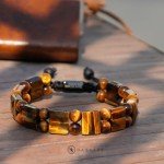 Men's Tiger Eye Healing Stone Bracelet