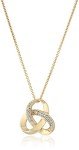 Gold Plated Knot Pendant Necklace in Silver