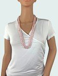 Rose Quartz 60-Inch Beaded Statement Necklace