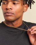 JAXXON 14k Gold Flat Figaro Chain Necklace - 22”