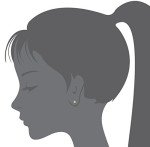 14k Yellow Gold Hollow Ball Stud Earrings for Kids