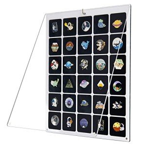 Clear Acrylic Pin Display Organizer with 30 Grids
