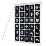 Clear Acrylic Pin Display Organizer with 30 Grids