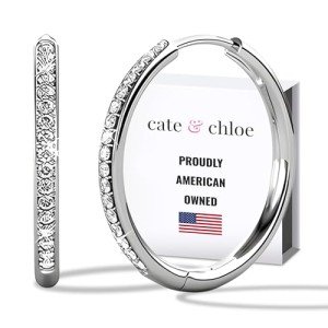 Bianca "Fair" 18k White Gold Hoop Earrings