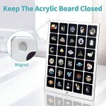 Clear Acrylic Pin Display Organizer with 30 Grids