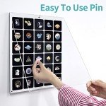 Clear Acrylic Pin Display Organizer with 30 Grids