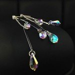 Aurora Borealis Color Change Teardrop Earrings