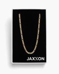 JAXXON 14k Gold Flat Figaro Chain Necklace - 22”