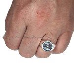 Sterling Silver Chi Rho Signet Ring for Men