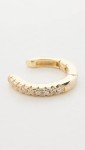 Yellow Gold Pave Hinge Single Ear Cuff
