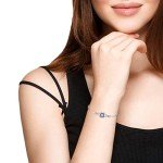 Adjustable Sterling Silver Evil Eye Bracelet for Women