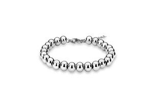 Italian Bead Ball Chain Bracelet in Sterling Silver