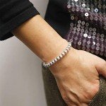 Italian Bead Ball Chain Bracelet in Sterling Silver