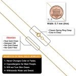 10k Yellow Gold Minimalist Rope Chain Necklace