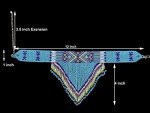 Blue Beaded Choker Bib Necklace in Native Style