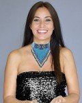Blue Beaded Choker Bib Necklace in Native Style