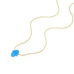 Blue Opal Hamsa Gold Filled Choker Necklace