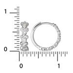 Disney Mickey Mouse Silver Hoop Earrings with Zirconia