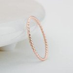 Braided Rope Stackable Ring in Silver, Gold, Rose Gold