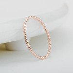 Braided Rope Stackable Ring in Silver, Gold, Rose Gold