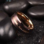 King Will 8mm Brown Tungsten Carbide Wedding Ring