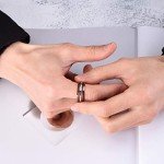 King Will 8mm Brown Tungsten Carbide Wedding Ring