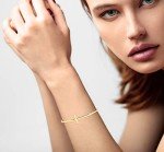 Italian Sterling Silver Adjustable Cross Bracelet for Women