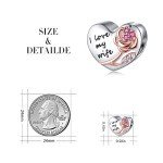 Sterling Silver Heart Charm Beads for Her