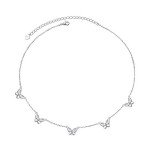 Dainty 925 Sterling Silver Butterfly Choker Necklace