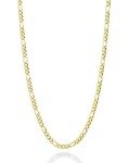 18K Gold Over Silver Italian Figaro Chain Necklace