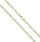 18K Gold Over Silver Italian Figaro Chain Necklace