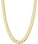 18K Gold Over Sterling Diamond-Cut Cuban Link Necklace
