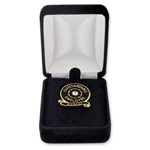 Velour Lapel Pin Gift Box - Black
