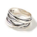 Silver Criss Cross 925 Sterling Ring for Women